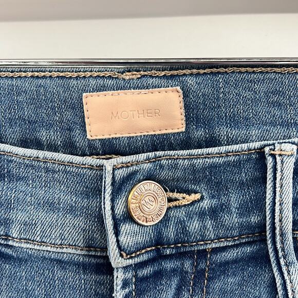 Mother Stunner Zip Ankle Step Fray Jeans - Light Kitty Racer - 26 - Picture 4 of 10